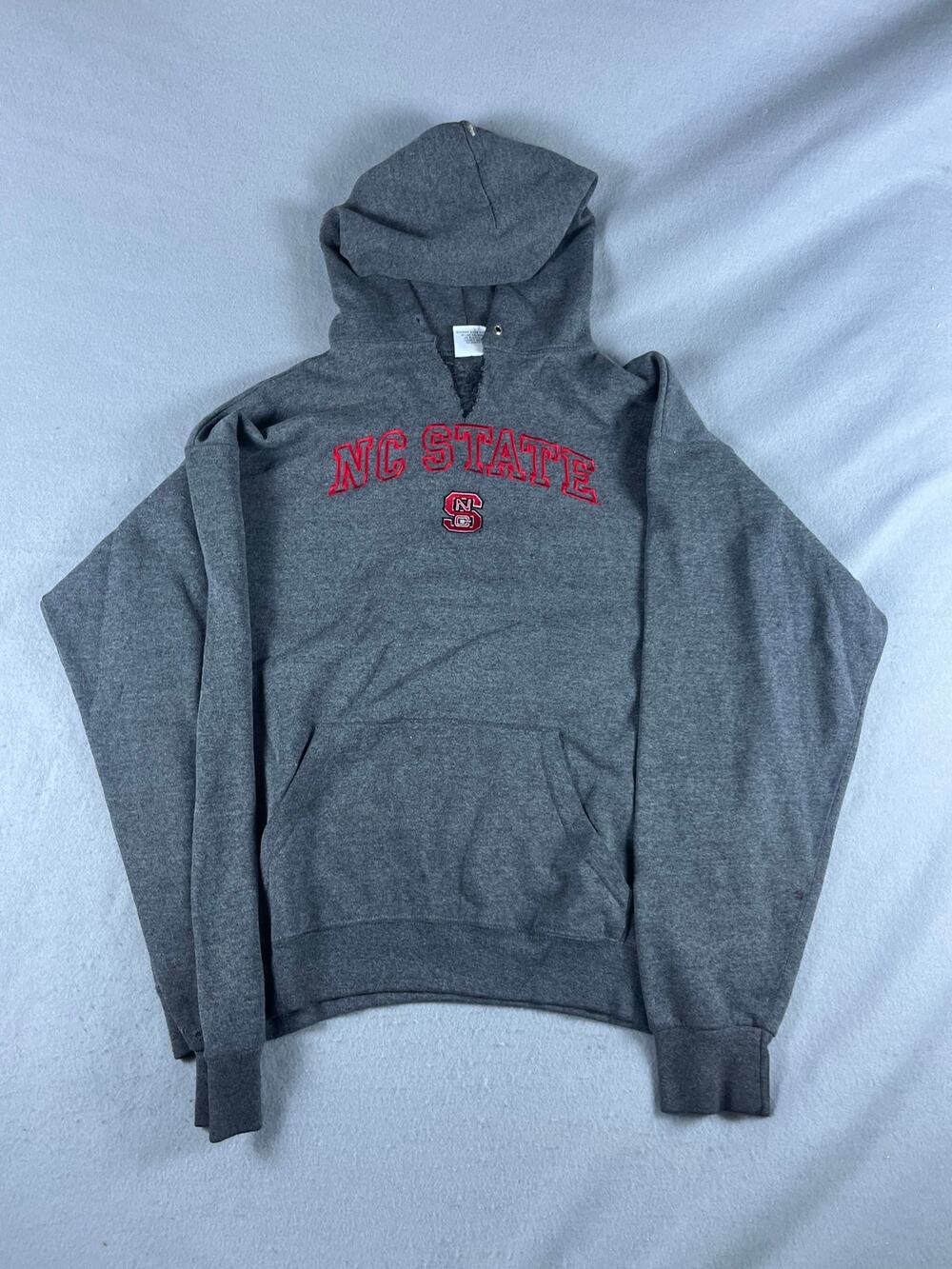 Vintage NC State Wolfpack Hoodie Mens XL Gray College Sports USA Made Sweatshirt